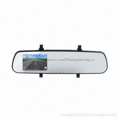 Dual lens vehicle mirror camera with reversing aid, 140 degrees, 170 degrees